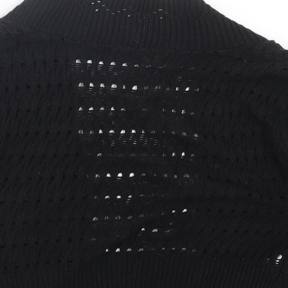 West One Womens Black  Knit Cardigan Jumper Size 10