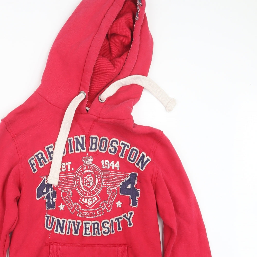 Fred in Boston Womens Pink   Pullover Hoodie Size XS
