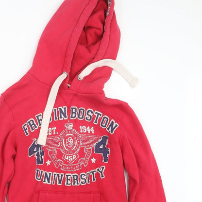 Fred in Boston Womens Pink   Pullover Hoodie Size XS