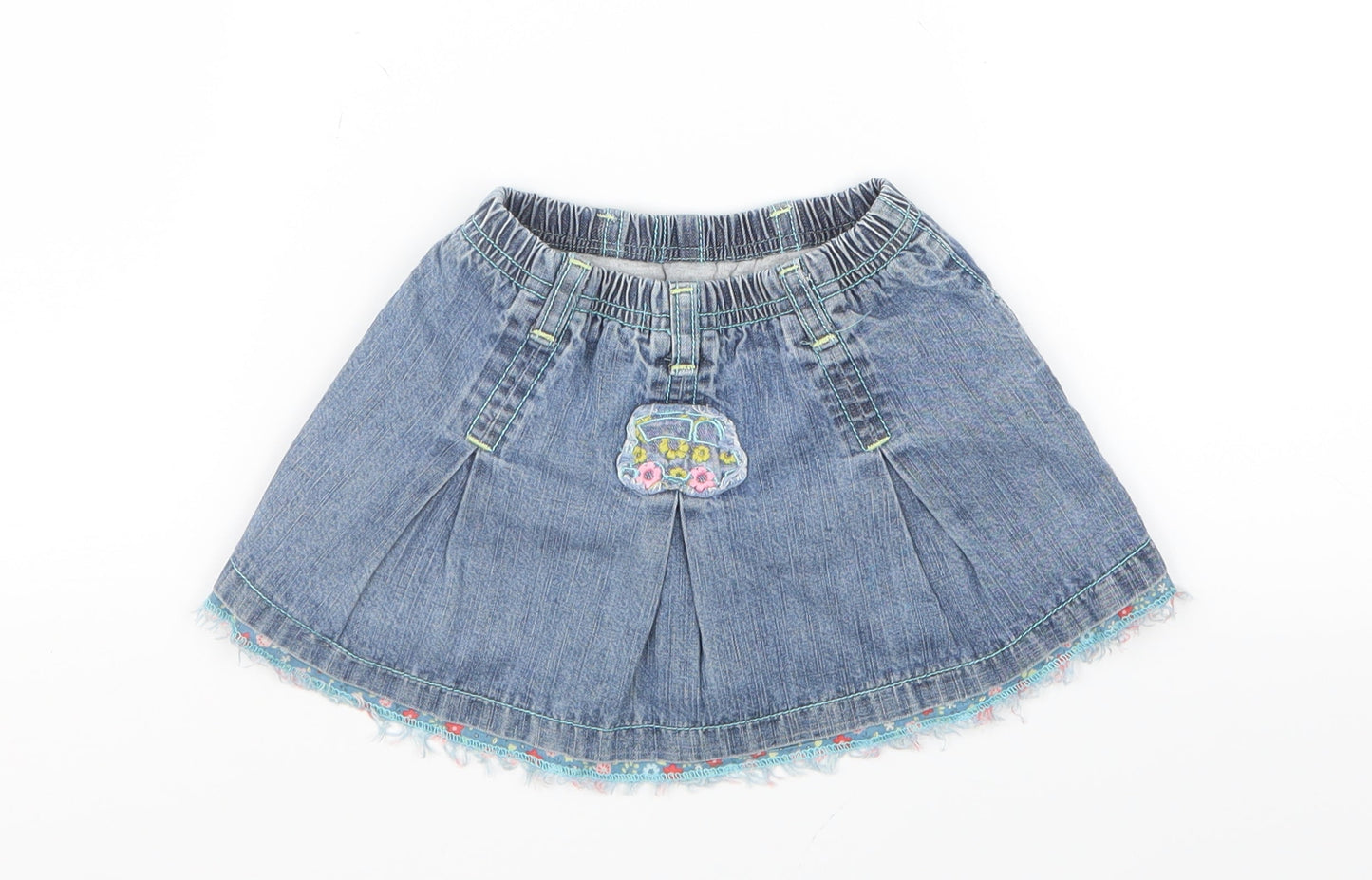 Dudu Girls Blue  Denim A-Line Skirt Size 12 Months