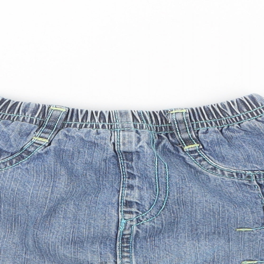 Dudu Girls Blue  Denim A-Line Skirt Size 12 Months