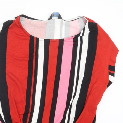 Womens UK Size 12 Blue Chameleon Red Basic T-Shirt
