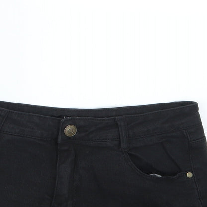 FOREVER 21 Womens Black  Denim Hot Pants Shorts Size 29 in