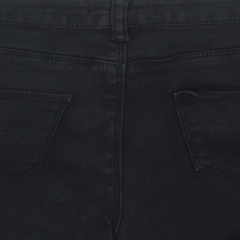 FOREVER 21 Womens Black  Denim Hot Pants Shorts Size 29 in