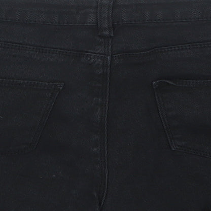 FOREVER 21 Womens Black  Denim Hot Pants Shorts Size 29 in