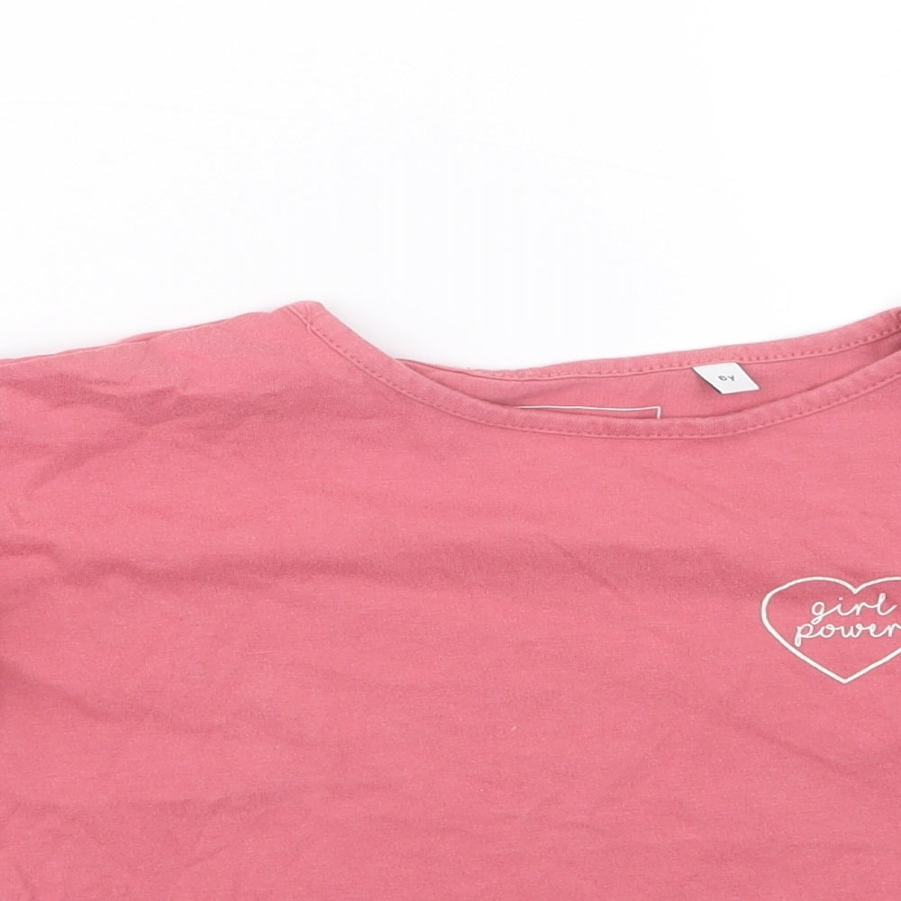 Outfit Girls Pink   Basic T-Shirt Size 6 Years