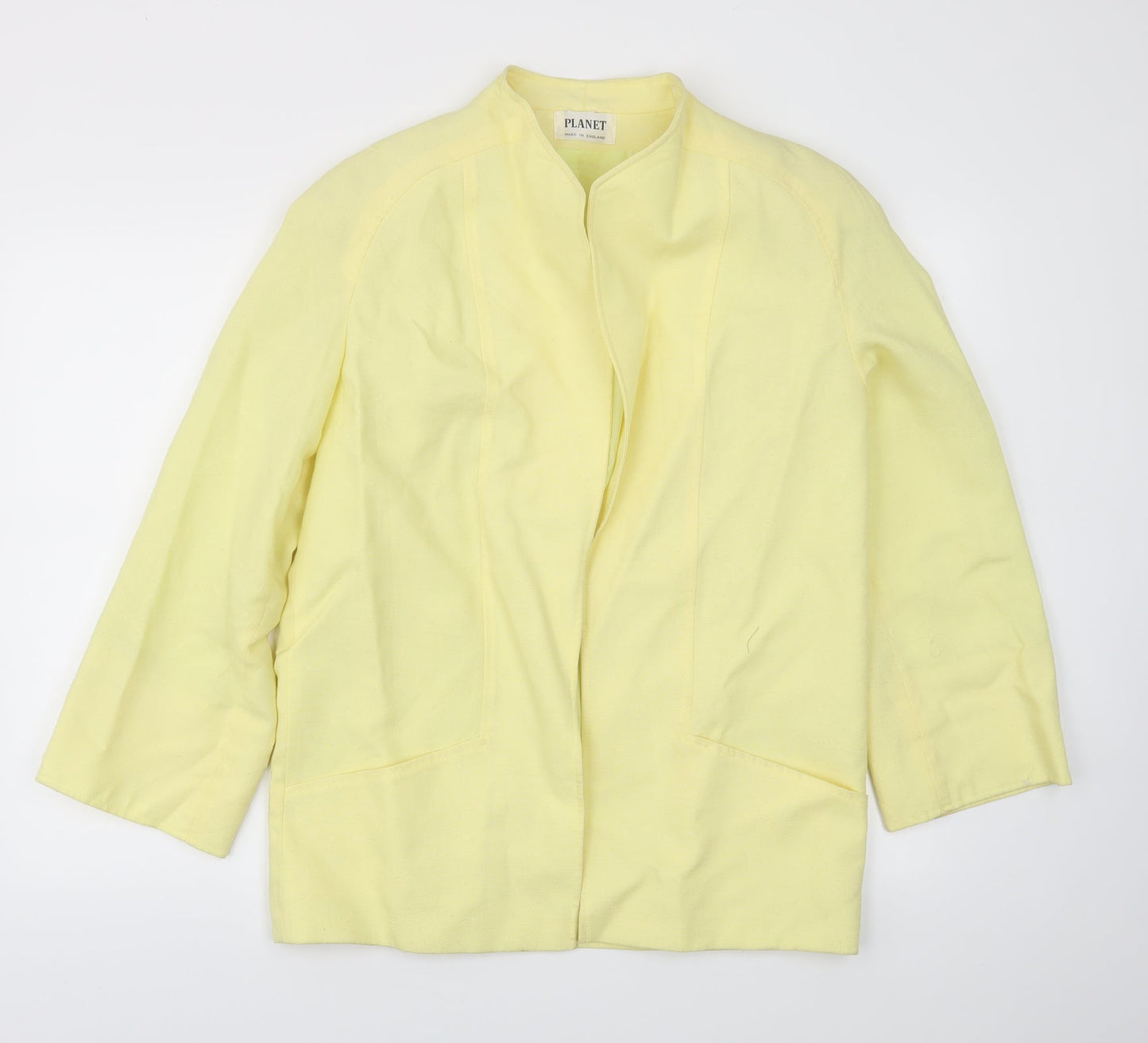 Womens UK Size 12 Planet Regular Yellow Blazer