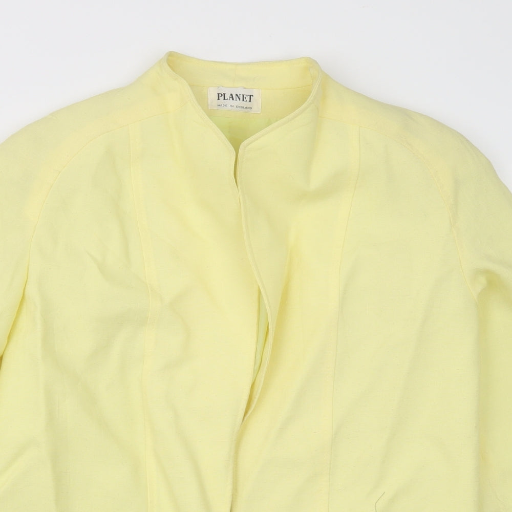 Womens UK Size 12 Planet Regular Yellow Blazer