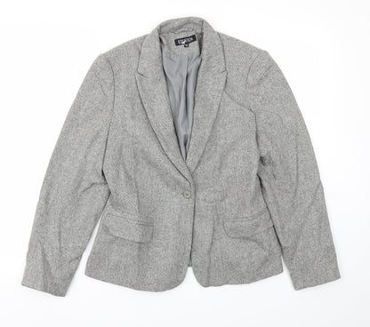 EQUATION  Womens Grey   Jacket Blazer Size 12