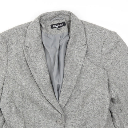 EQUATION  Womens Grey   Jacket Blazer Size 12
