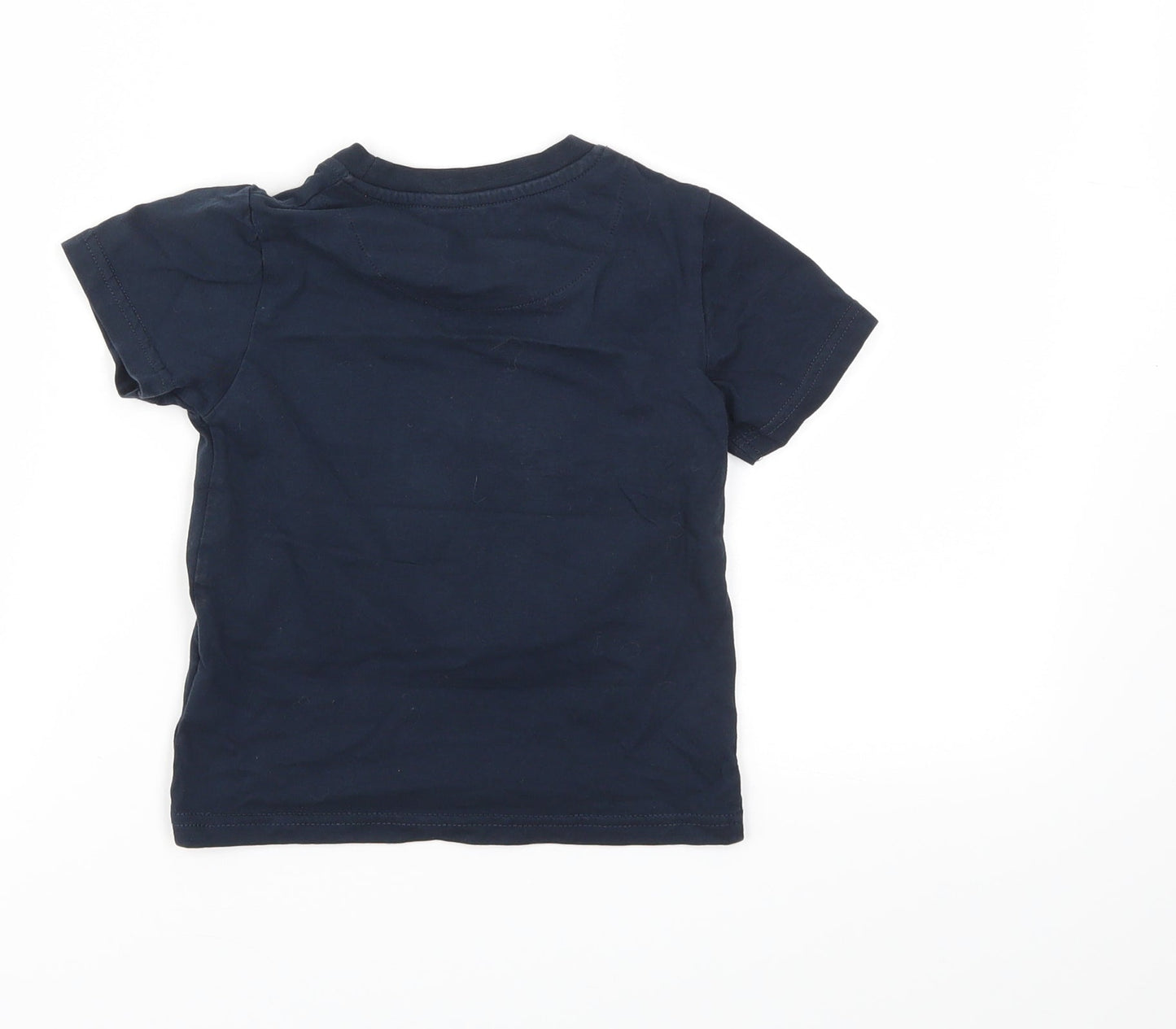 LOSAN Boys Blue Animal Print  Basic T-Shirt Size 3 Years
