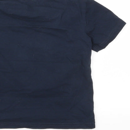 LOSAN Boys Blue Animal Print  Basic T-Shirt Size 3 Years