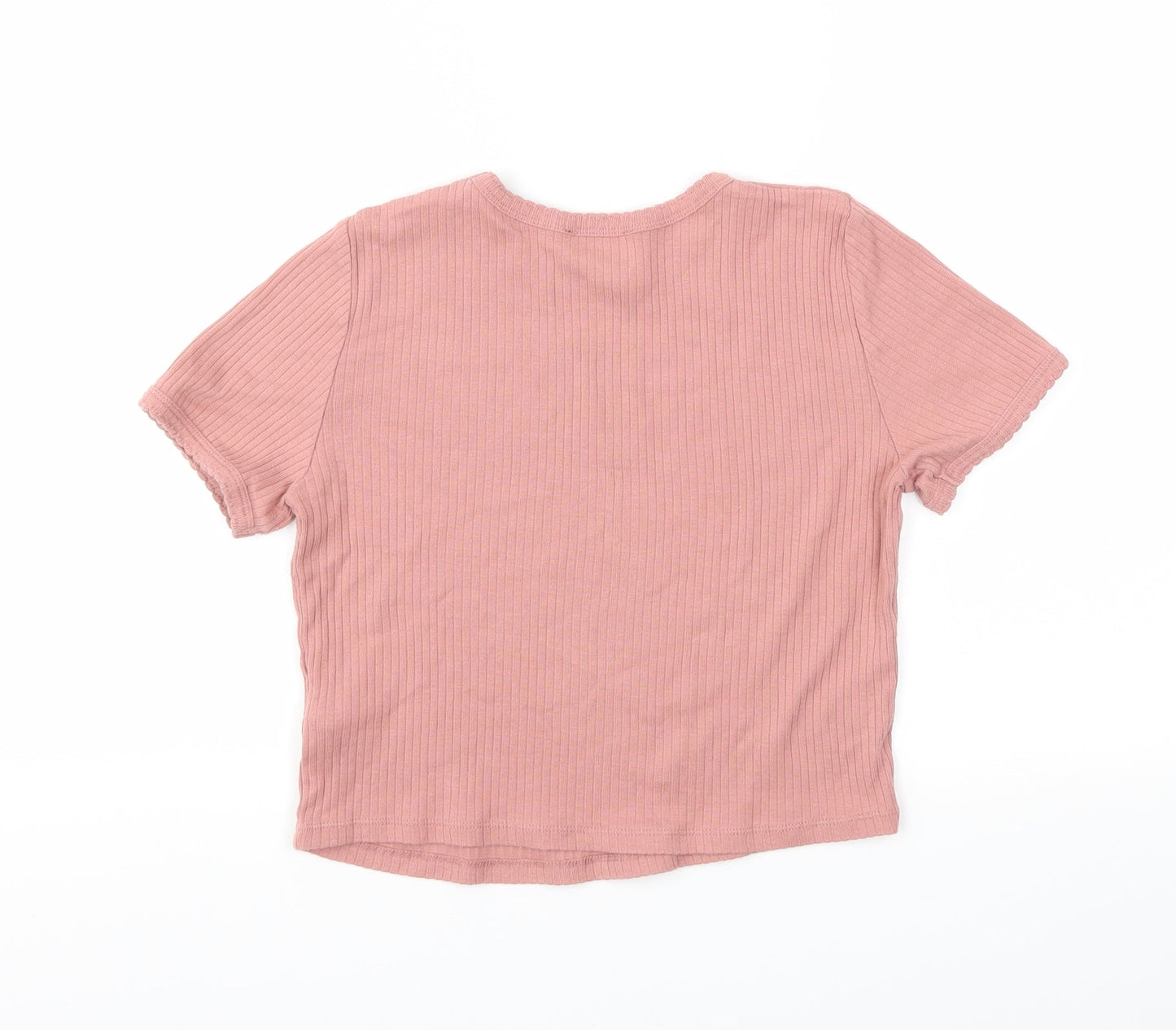 Womens UK Size 10 TOPSHOP Pink Basic T-Shirt