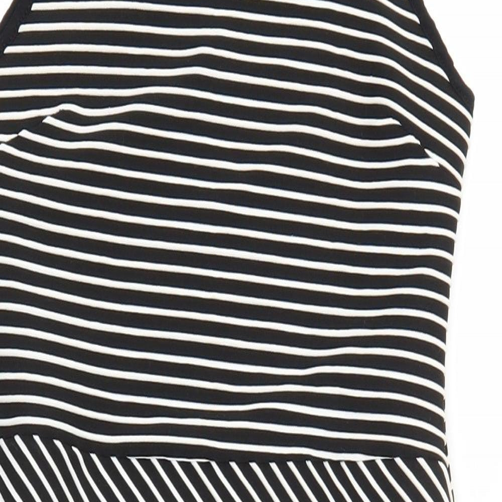 Primark Womens Black Striped  A-Line  Size 10