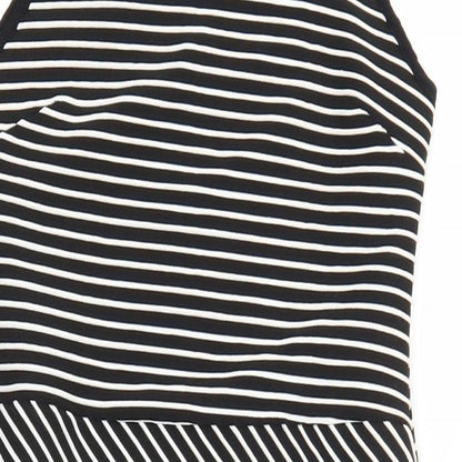 Primark Womens Black Striped  A-Line  Size 10