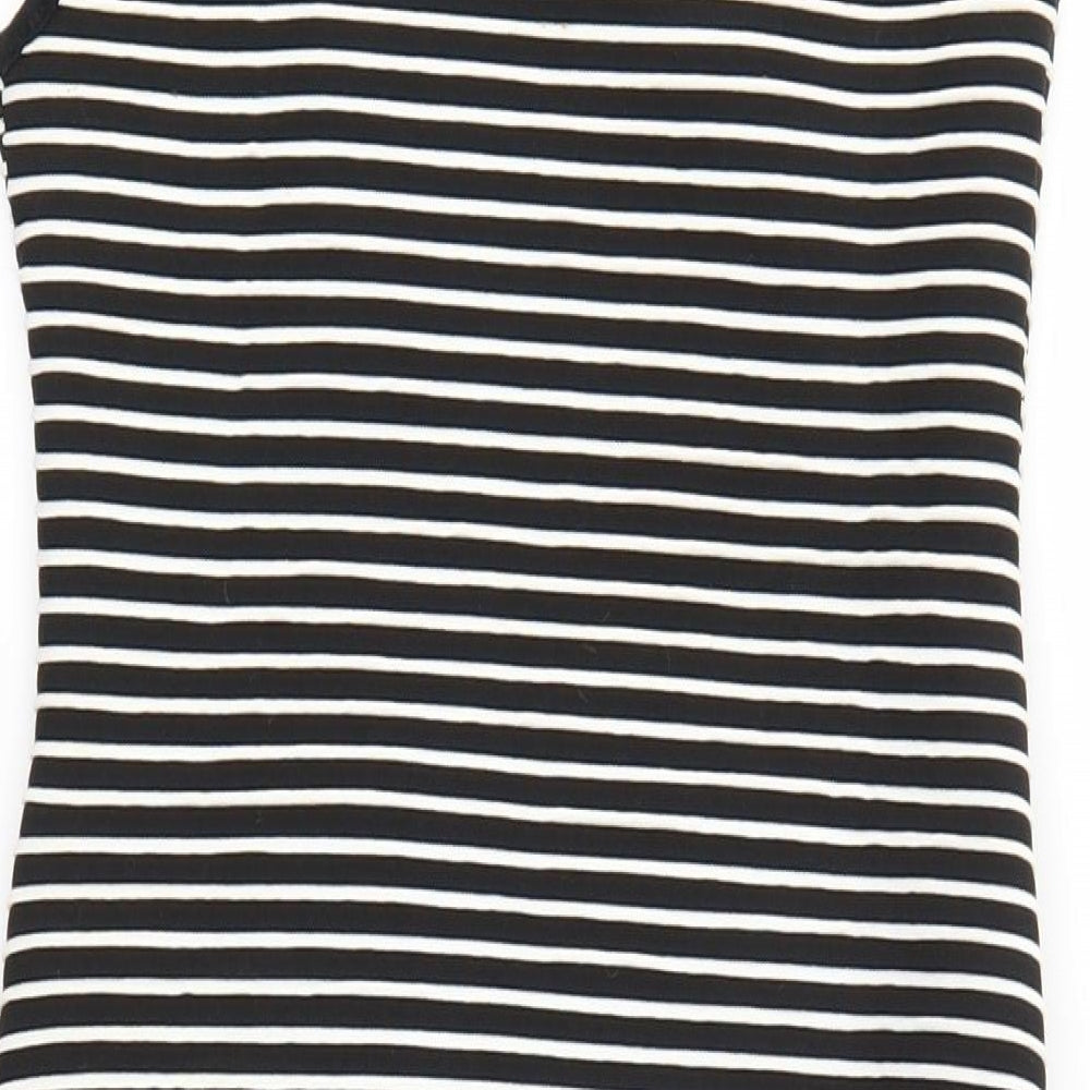 Primark Womens Black Striped  A-Line  Size 10