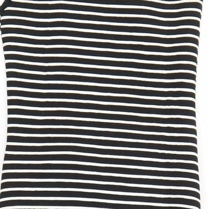 Primark Womens Black Striped  A-Line  Size 10