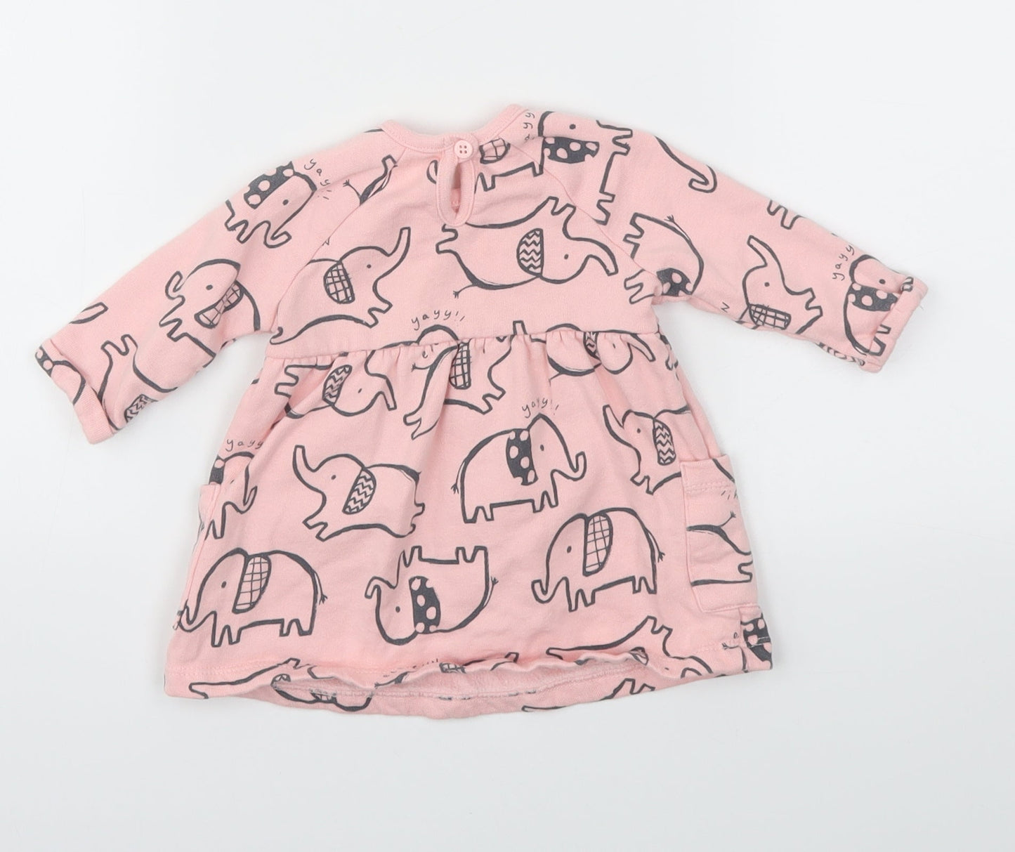 George Girls Pink Animal Print  Fit & Flare  Size 0-3 Months