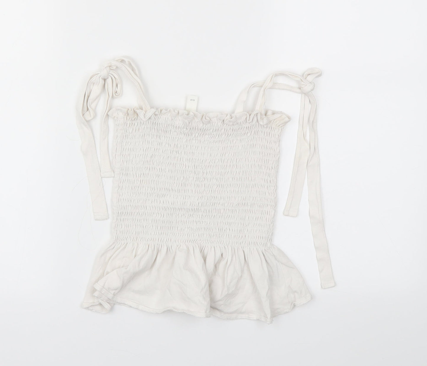 Womens UK Size XS H&M White Basic T-Shirt