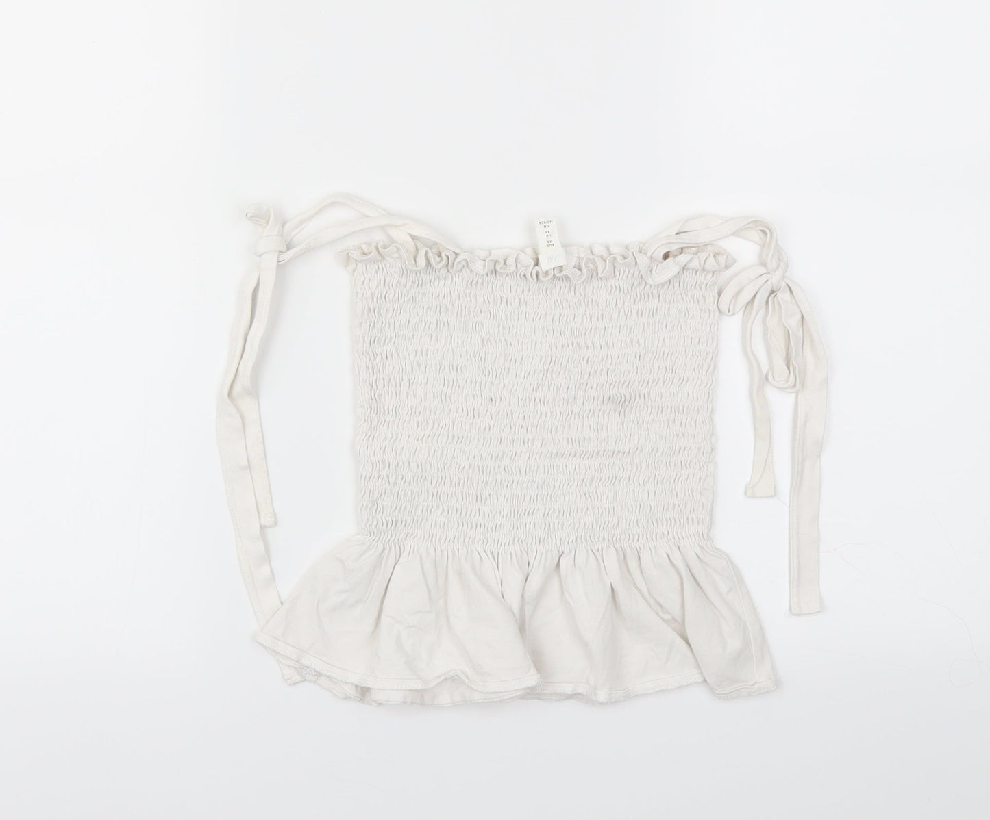 Womens UK Size XS H&M White Basic T-Shirt