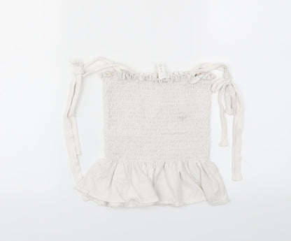 Womens UK Size XS H&M White Basic T-Shirt