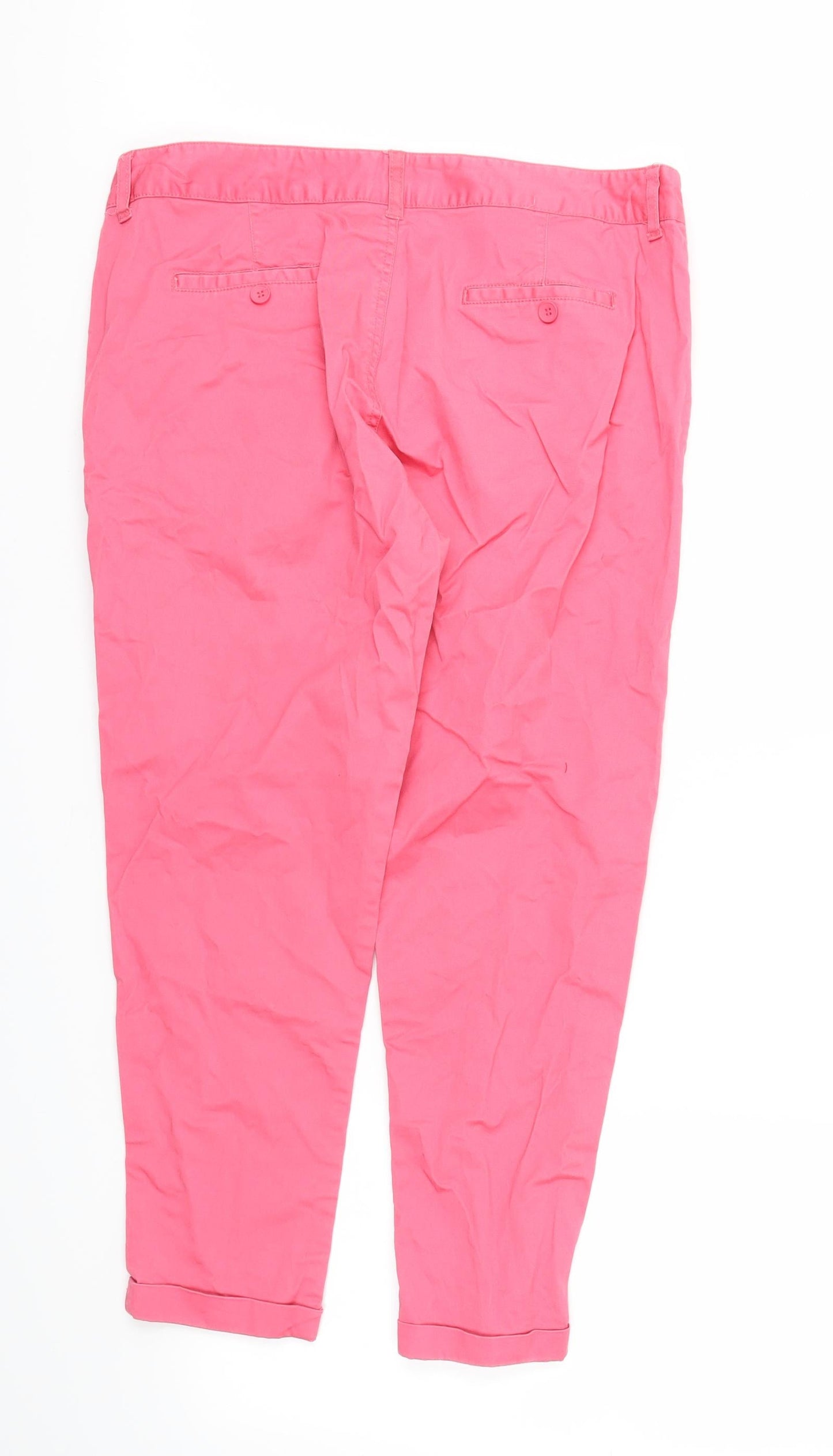 Womens UK Size 18 Preworn Regular Fit  Pink Trousers