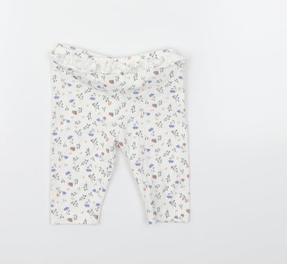 Matalan Girls Grey Floral  Capri Trousers Size 0-3 Months