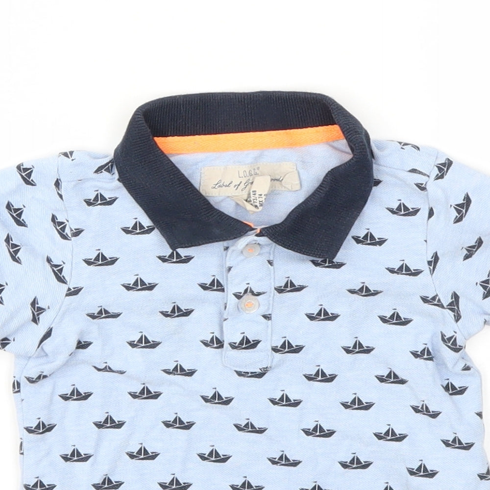 L.O.G.G Boys Blue   Basic T-Shirt Size 6-9 Months
