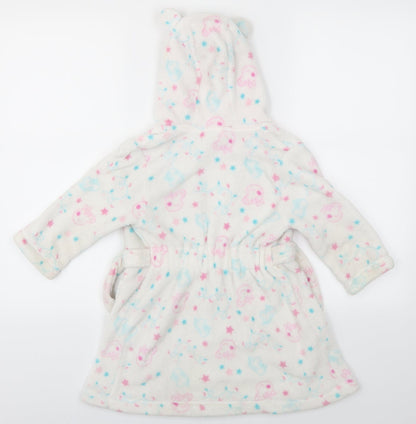 George Girls White Animal Print  Top Gown Size 2-3 Years