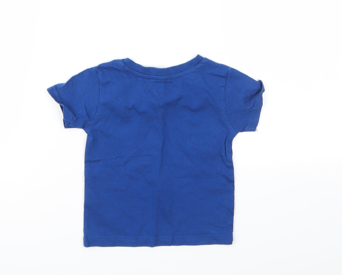 Primark Boys Blue Animal Print  Basic T-Shirt Size 9-12 Months