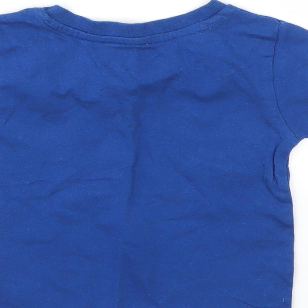 Primark Boys Blue Animal Print  Basic T-Shirt Size 9-12 Months