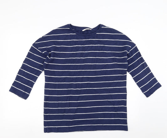 Sainsburys Womens Blue Striped  Pullover Jumper Size 12