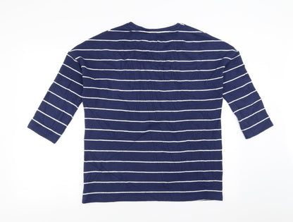 TU Womens Blue Striped  Pullover Jumper Size 12