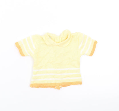 dombi Girls Yellow   Pullover Jumper Size 6-9 Months