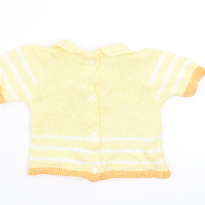dombi Girls Yellow   Pullover Jumper Size 6-9 Months