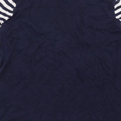 Mango Womens Blue Striped  Pullover Jumper Size S