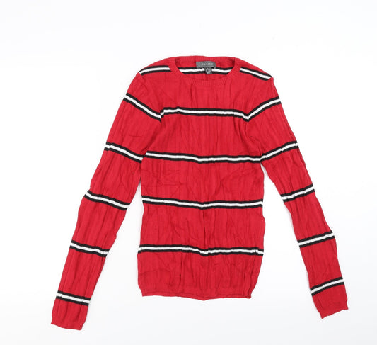Primark Womens Red Striped  Pullover Jumper Size S