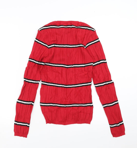 Primark Womens Red Striped  Pullover Jumper Size S