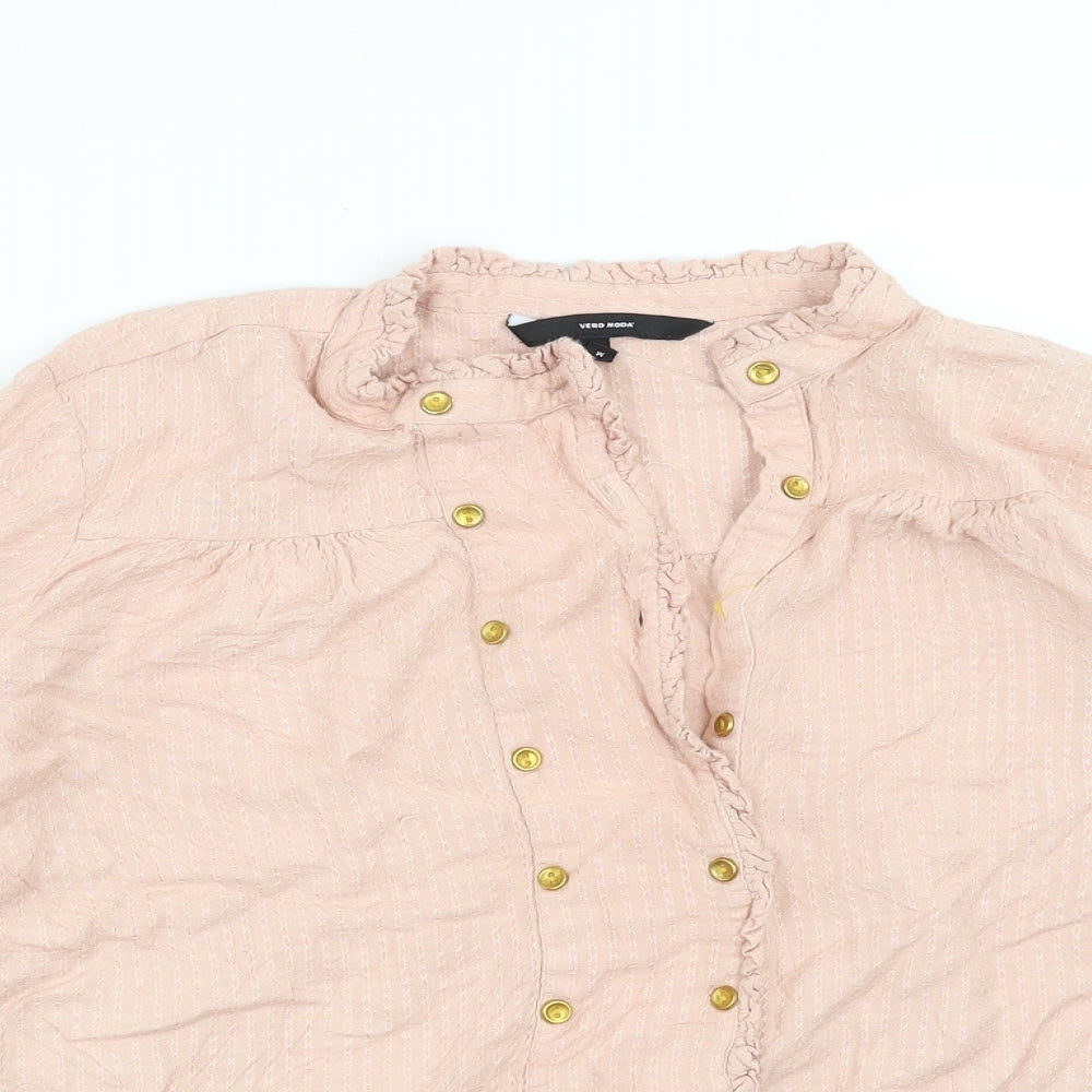 Womens UK Size M VERO MODA Pink Basic Blouse