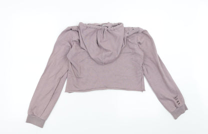Primark Womens Purple   Pullover Hoodie Size 6  - cropped distressed