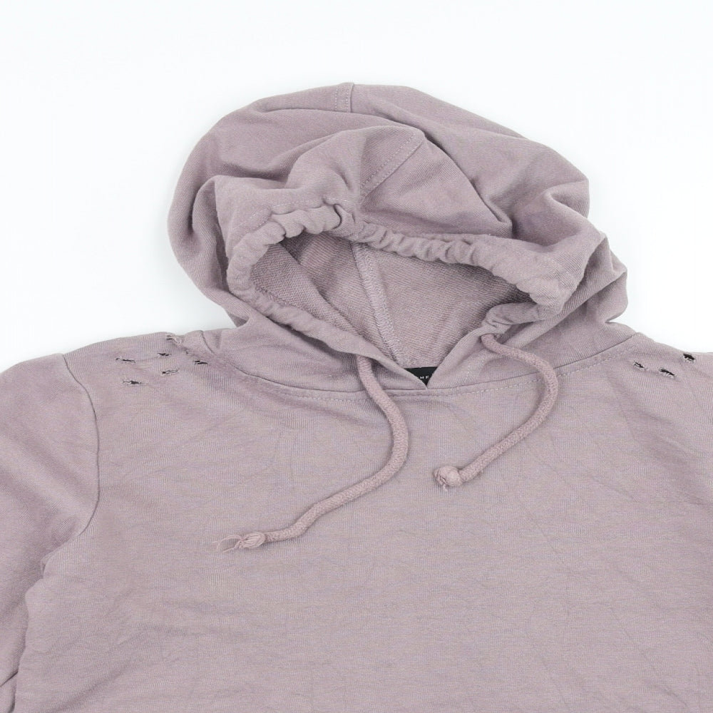 Primark Womens Purple   Pullover Hoodie Size 6  - cropped distressed
