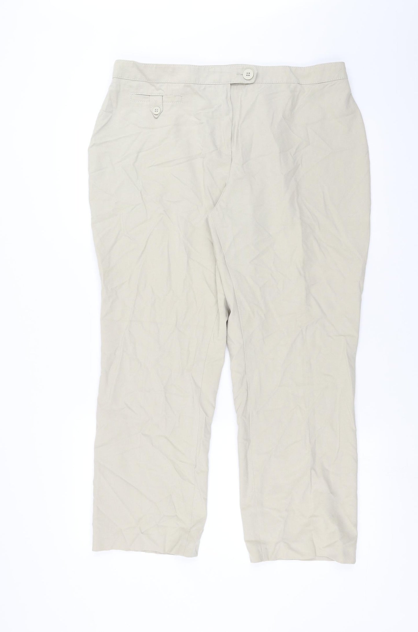 Womens UK Size 36 in Preworn Regular Fit  Beige Trousers