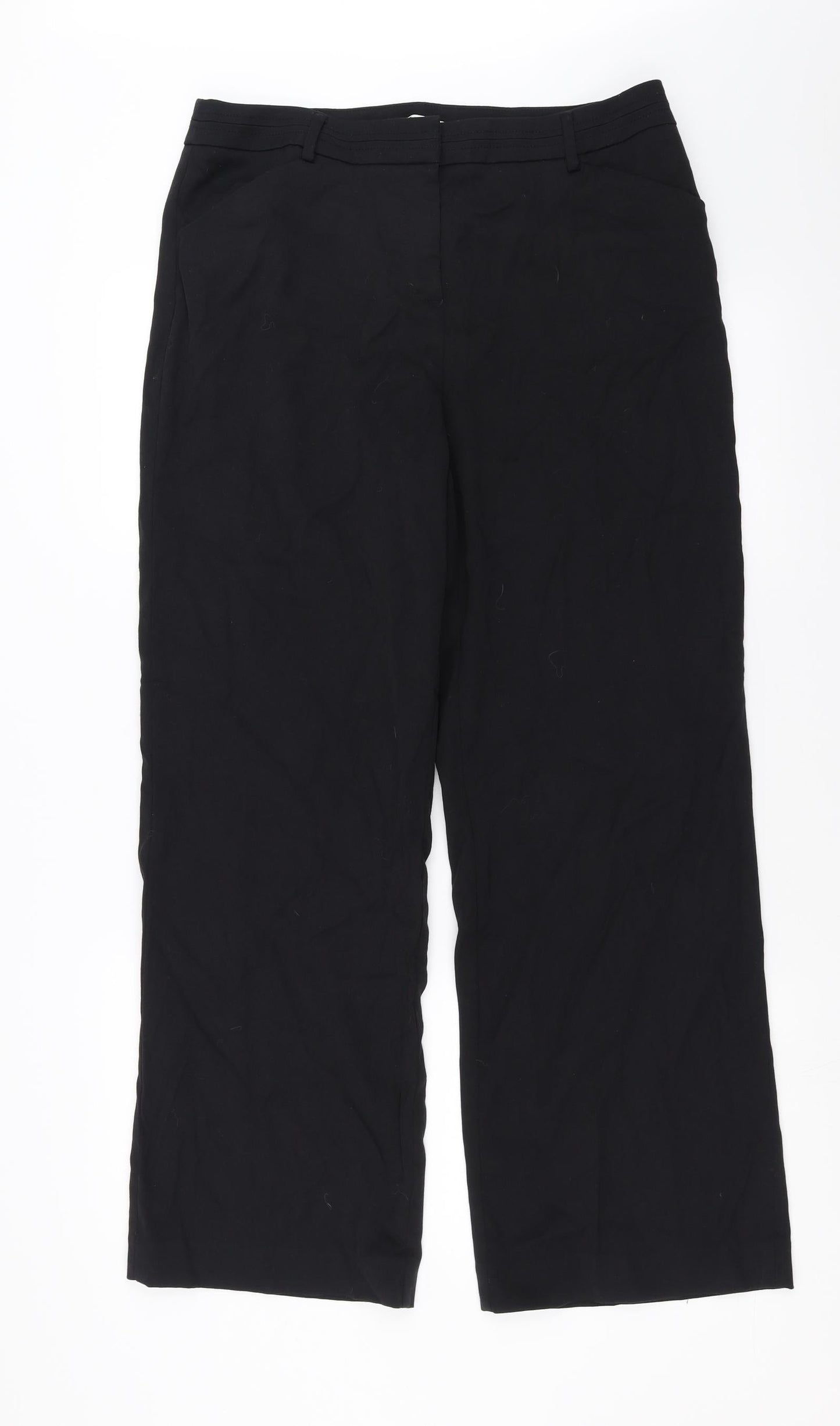 Sainsburys Womens Black   Trousers  Size 14 L28 in