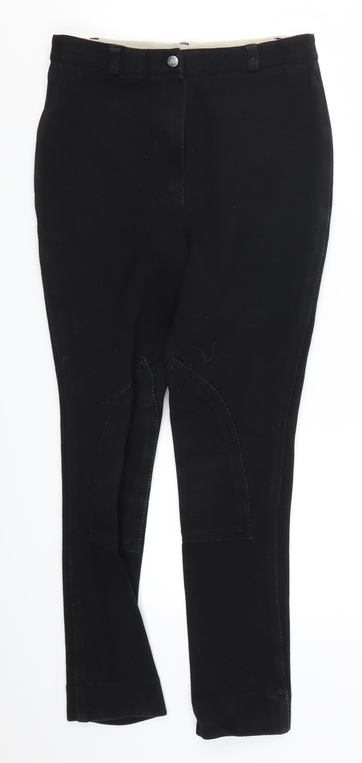 Womens UK Size 28 in Harry Hall Regular Fit  Black Trousers