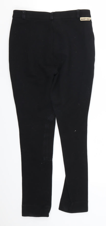 Womens UK Size 28 in Harry Hall Regular Fit  Black Trousers