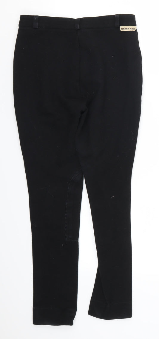 Womens UK Size 28 in Harry Hall Regular Fit  Black Trousers