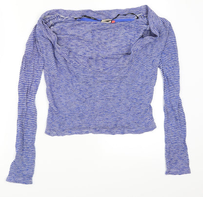 Womens UK Size S Only Blue Basic T-Shirt