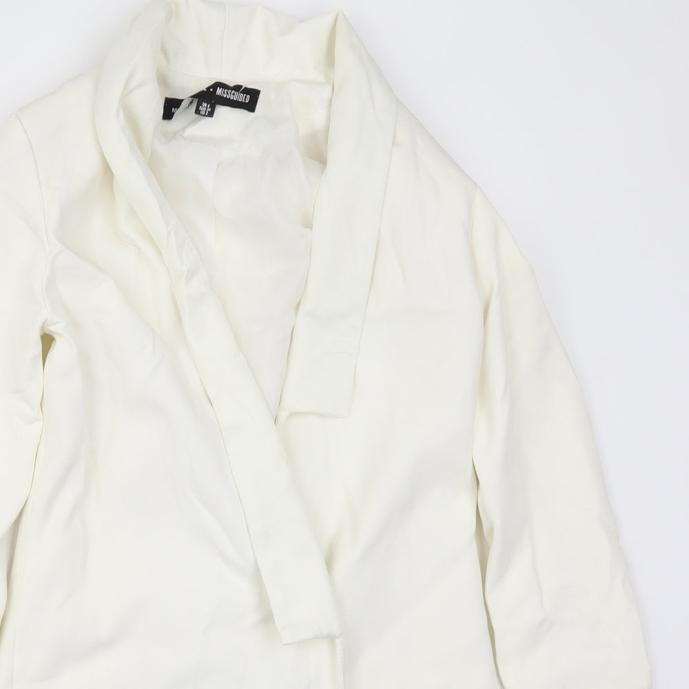Missguided Womens White   Jacket Blazer Size 6