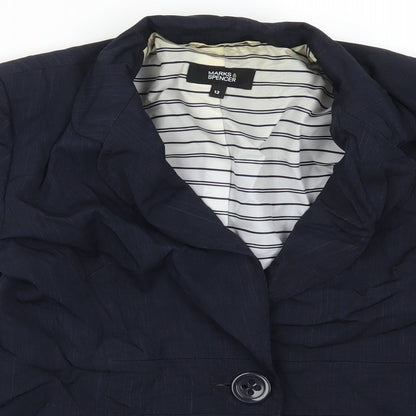 Marks and Spencer Womens Blue   Jacket Blazer Size 12