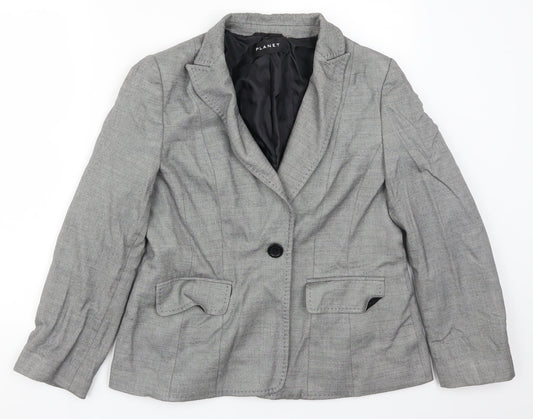 Womens UK Size 14 Planet Regular Grey Suit Jacket